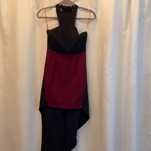 Black & Burgundy Dress
